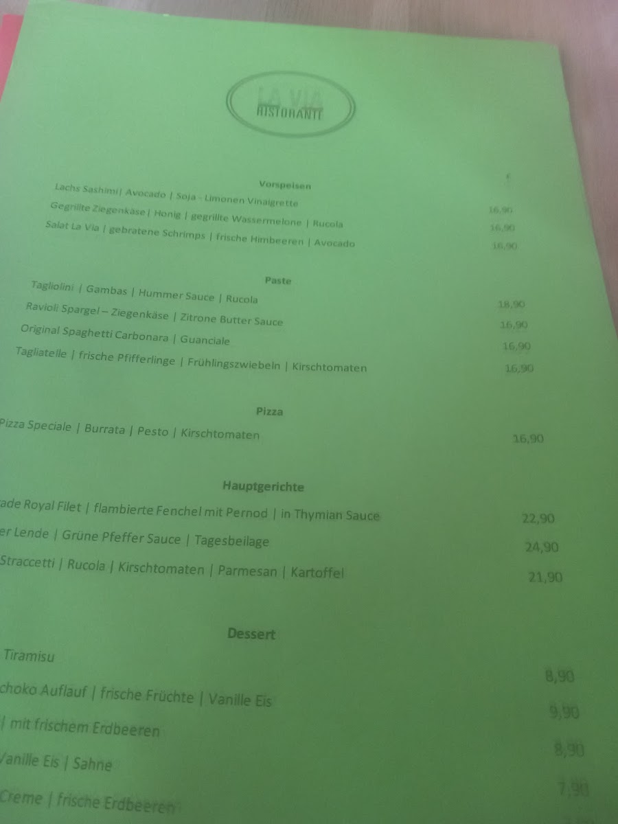 Menu Ristorante La Via | Pizzeria Pasing-5